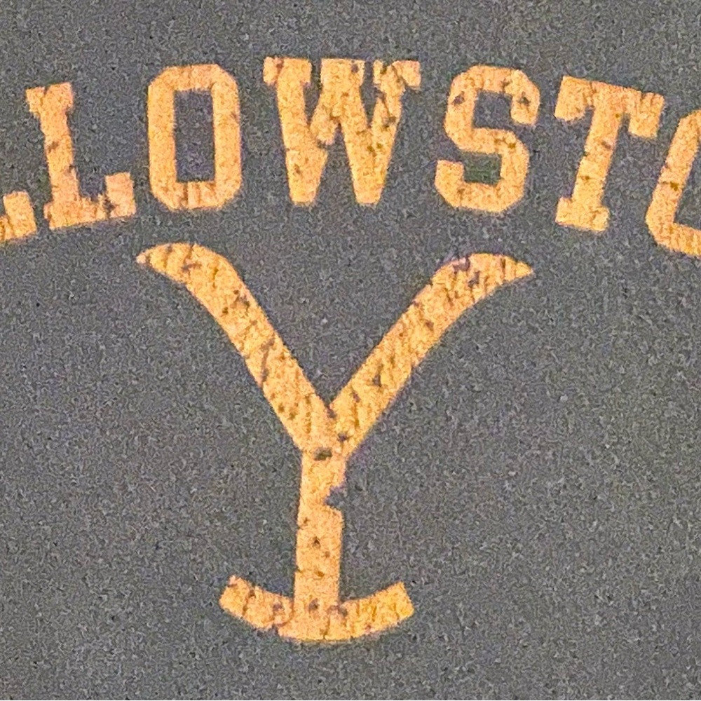 Yellowstone Size M Licensed Shirt - Dutton Ranch Grey & Yellow Size Medium